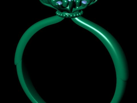 Women diamond engagement ring 3d render 3Dプリントモデル