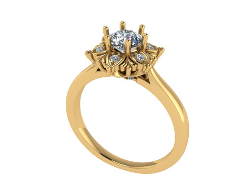 Women diamond engagement ring 3d render 3Dプリントモデル