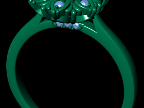 Women diamond engagement ring 3d render 3Dプリントモデル