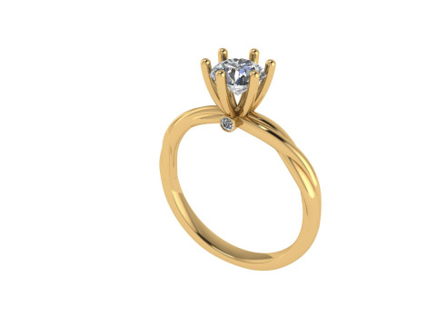 Women diamond engagement ring 3d render 3Dプリントモデル