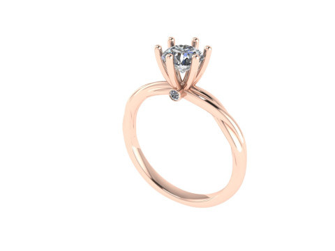 Women diamond engagement ring 3d render 3D Print Model