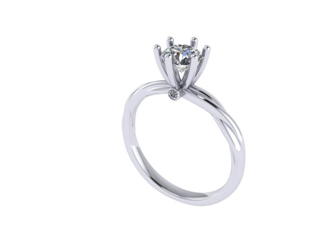 Women diamond engagement ring 3d render 3D Print Model