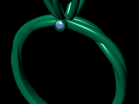 Women diamond engagement ring 3d render 3D Print Model