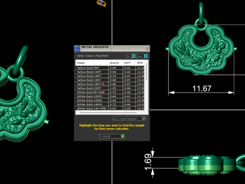 チャームデザイン 3Dプリントモデル