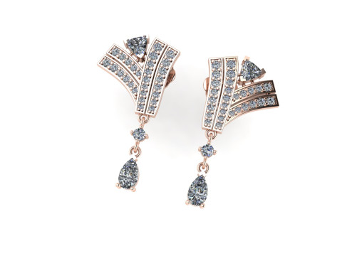 Diamond earring 3d render 3Dプリントモデル