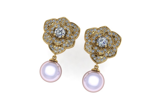 Diamond earring 3d render 3D-Druckmodell