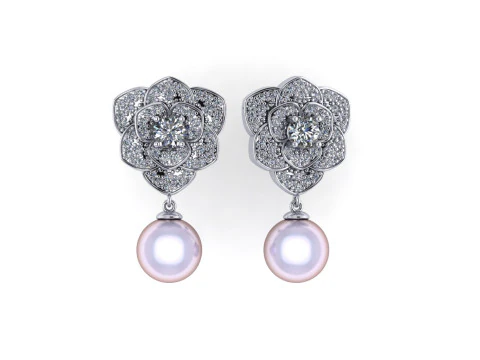 Diamond earring 3d render 3D Print Model