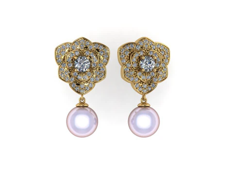 Diamond earring 3d render 3D Print Model
