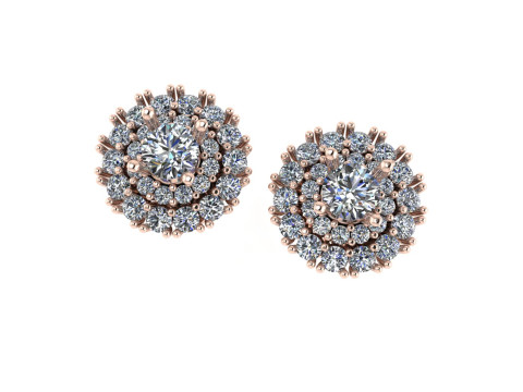 Diamond earring 3d render 3Dプリントモデル
