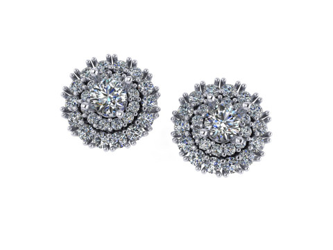 Diamond earring 3d render 3Dプリントモデル