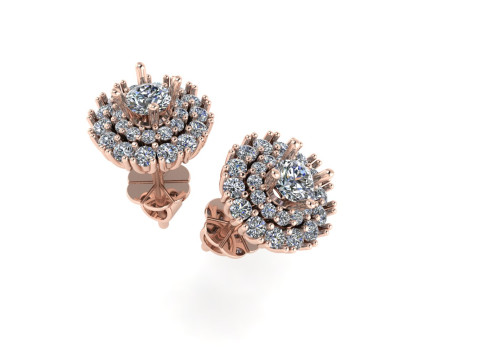 Diamond earring 3d render 3Dプリントモデル
