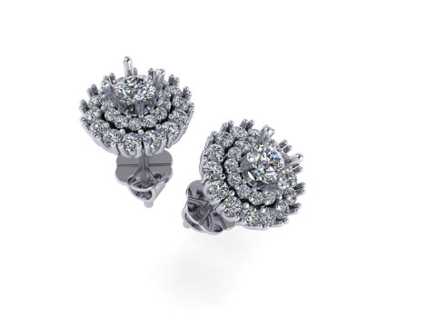 Diamond earring 3d render 3Dプリントモデル