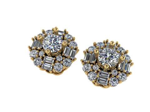 Diamond earring 3d render 3Dプリントモデル