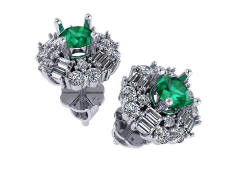 Diamond earring 3d render 3D Print Model