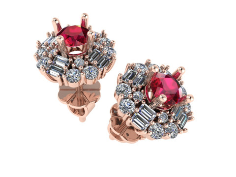 Diamond earring 3d render 3D Print Model