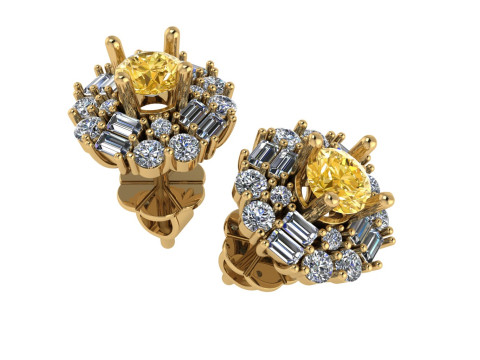 Diamond earring 3d render 3D Print Model