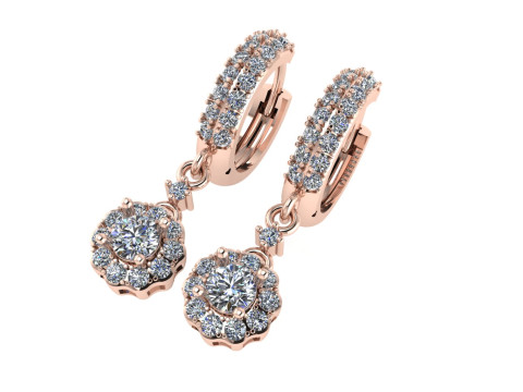 Diamond earring 3d render 3Dプリントモデル