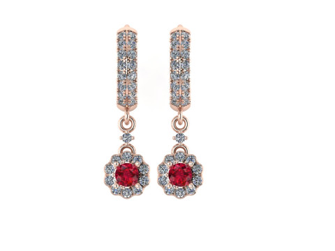 Diamond earring 3d render 3Dプリントモデル