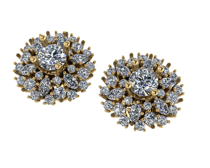 Бриллиантовая серьга 3d рендеринг 3D Принт Модель .c4d .max .obj .3ds .fbx .stl .blend