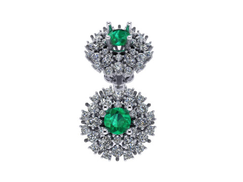 Diamond earring 3d render Model do druku 3D