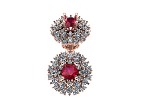 Diamond earring 3d render Model do druku 3D