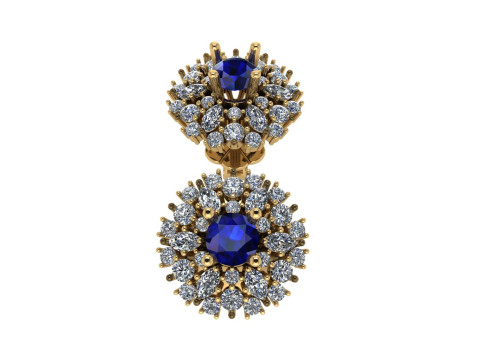 Diamond earring 3d render Model do druku 3D