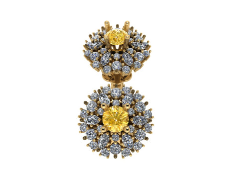 Diamond earring 3d render Model do druku 3D