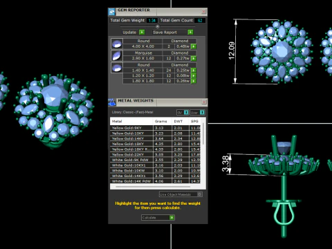 Бриллиантовая серьга 3d рендеринг 3D Принт Модель
