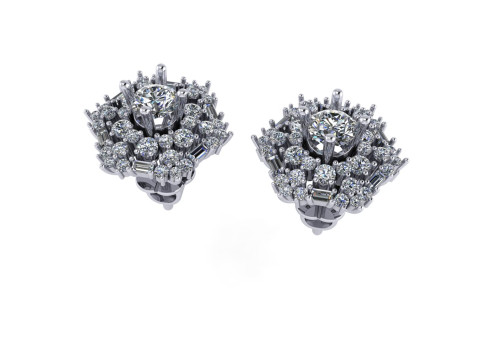 Diamond earring 3d render 3Dプリントモデル