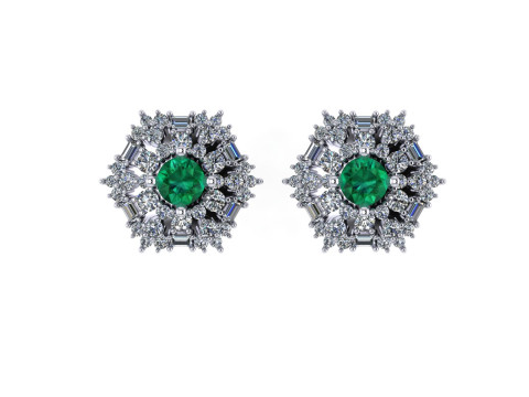 Diamond earring 3d render 3Dプリントモデル