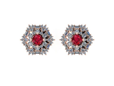 Diamond earring 3d render 3Dプリントモデル