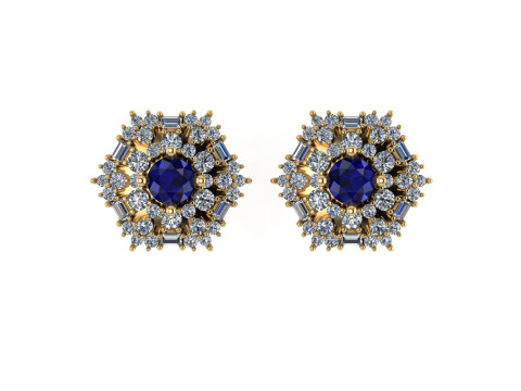 Diamond earring 3d render 3Dプリントモデル