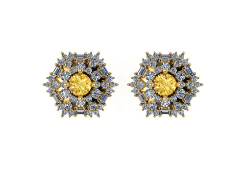 Diamond earring 3d render 3Dプリントモデル