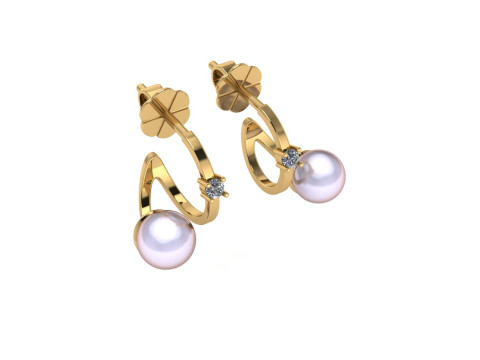 Diamond earring 3d render 3Dプリントモデル