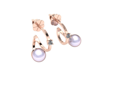 Diamond earring 3d render 3Dプリントモデル