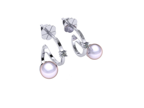 Diamond earring 3d render 3Dプリントモデル