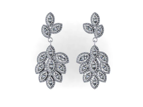 Diamond earring 3d render - 1 3D Print Model