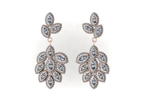 Diamond earring 3d render - 1 3D Print Model