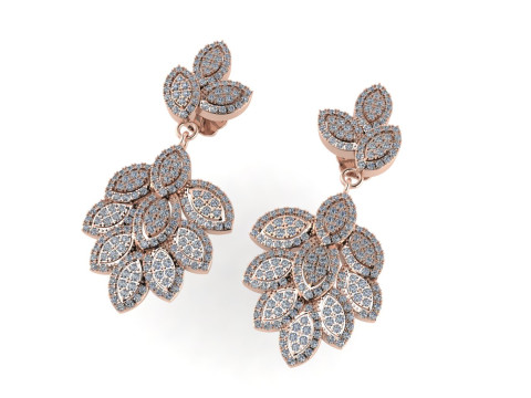 Diamond earring 3d render - 2 Model do druku 3D