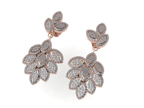 Diamond earring 3d render - 2 3D Print Model