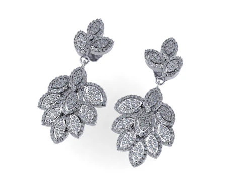 Diamond earring 3d render - 2 3D Print Model