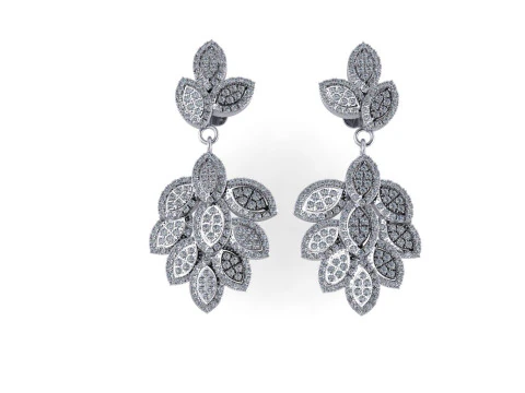 Diamond earring 3d render - 2 3D Print Model