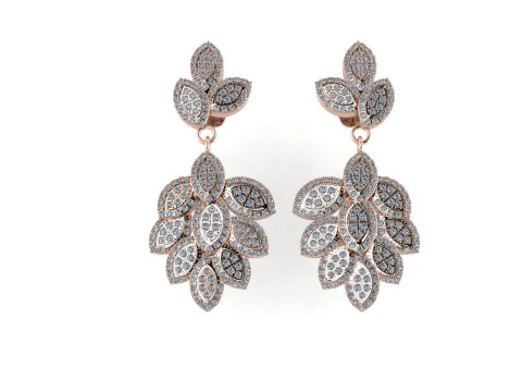 Diamond earring 3d render - 2 3D Print Model