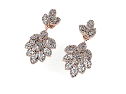 Diamond earring 3d render - 3 3D Print Model