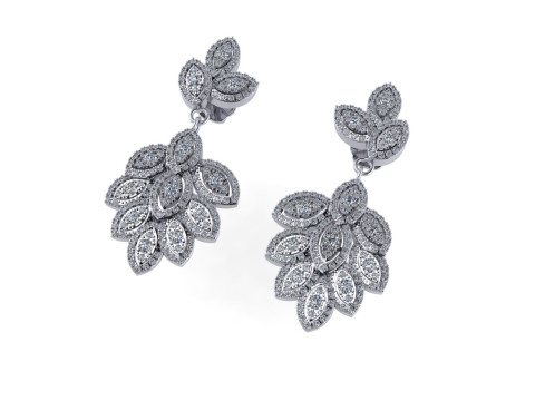 Diamond earring 3d render - 3 3D Принт Модель