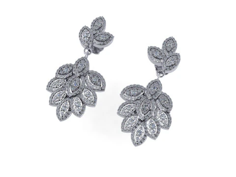 Diamond earring 3d render - 3 3D Print Model