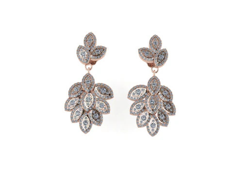 Diamond earring 3d render - 3 3D Print Model