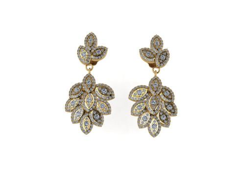 Diamond earring 3d render - 3 3D Принт Модель