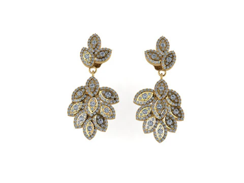 Diamond earring 3d render - 3 3D Print Model