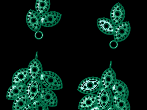 Diamond earring 3d render - 3 3D Принт Модель